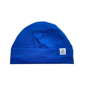 Satin Lined Jersey Beanie-Sapphire