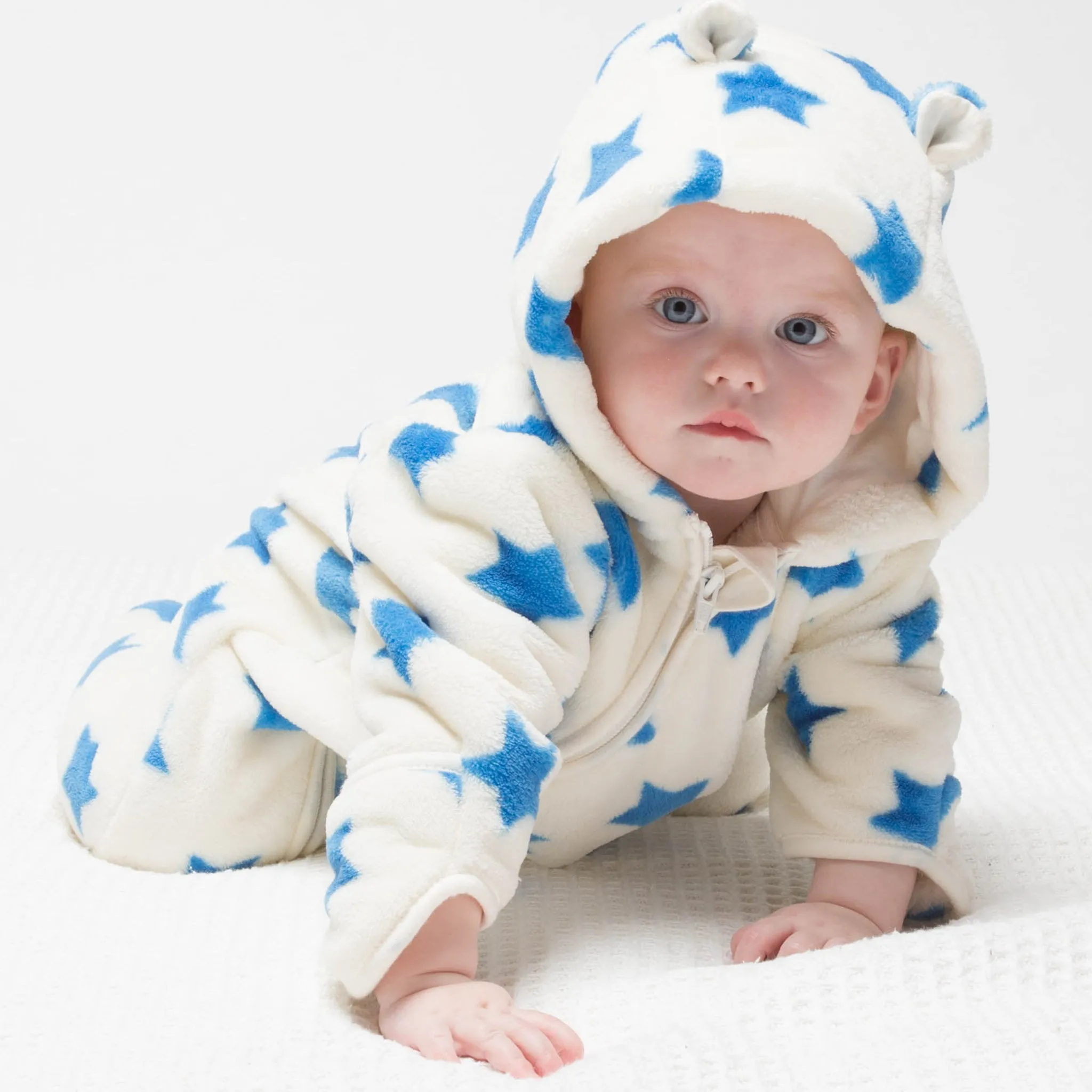 Star fleece onesie