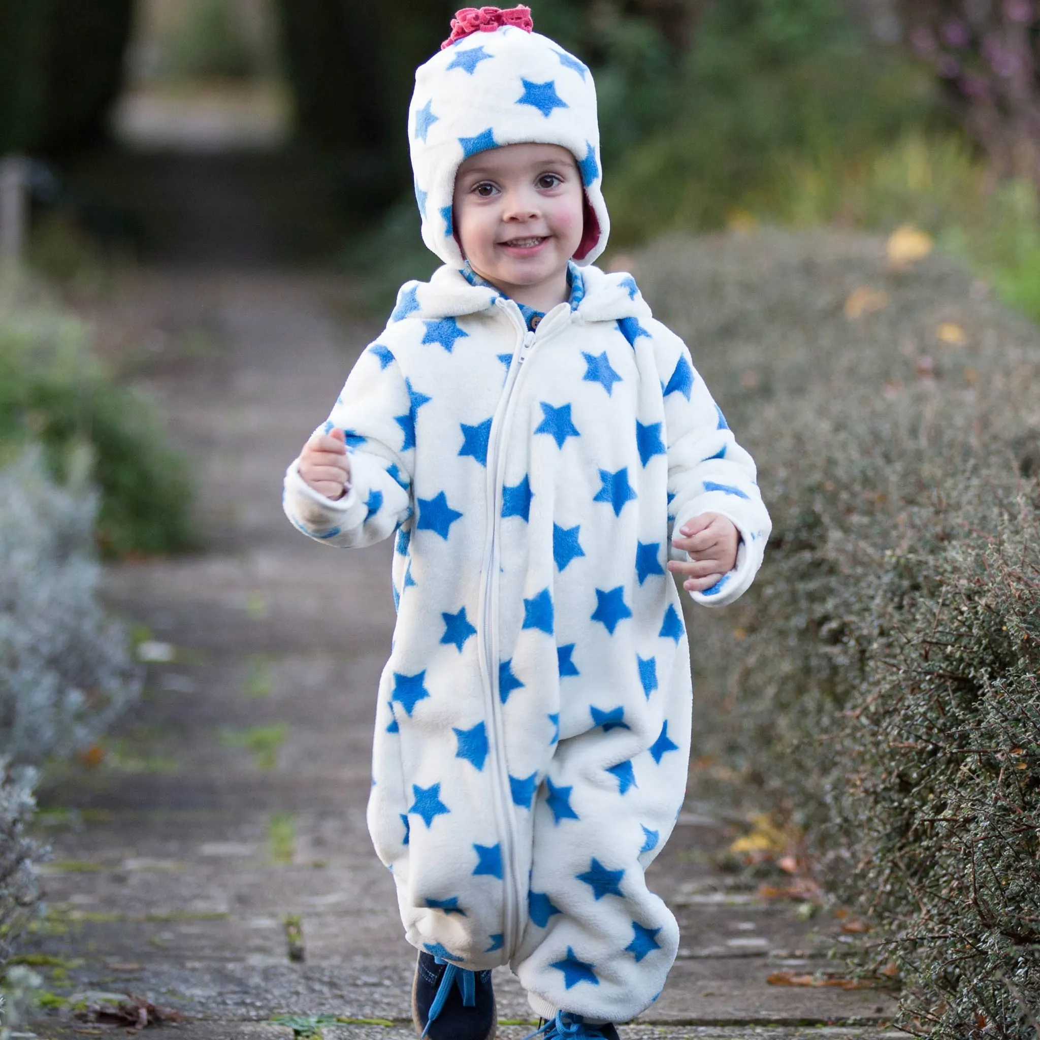 Star fleece onesie