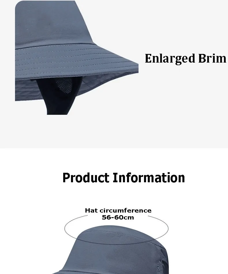 Sun Protection Breathable Waterproof Wide Brim Hats - SF0415