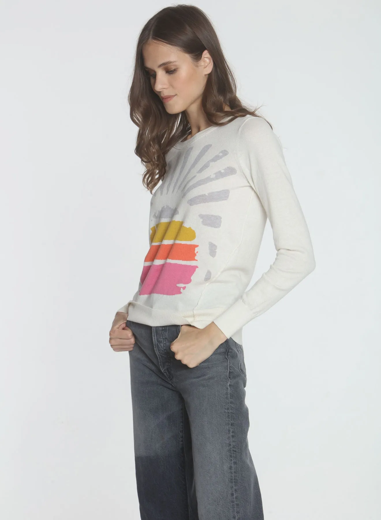 Sunburst Crew - White