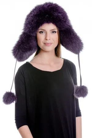 The Ladies Fox Fur Pilot Trapper Hat