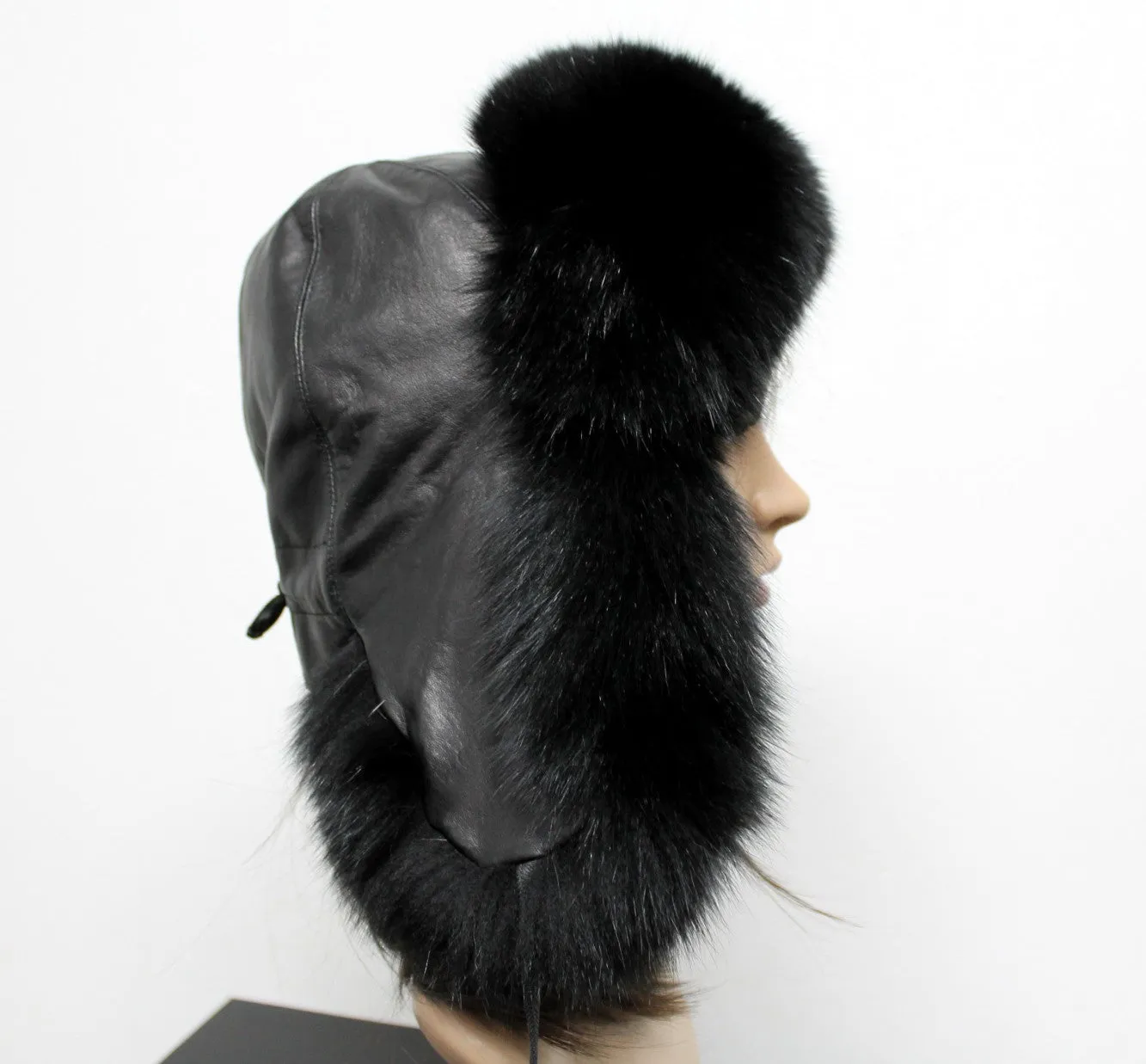 The Ladies Fox Fur Pilot Trapper Hat