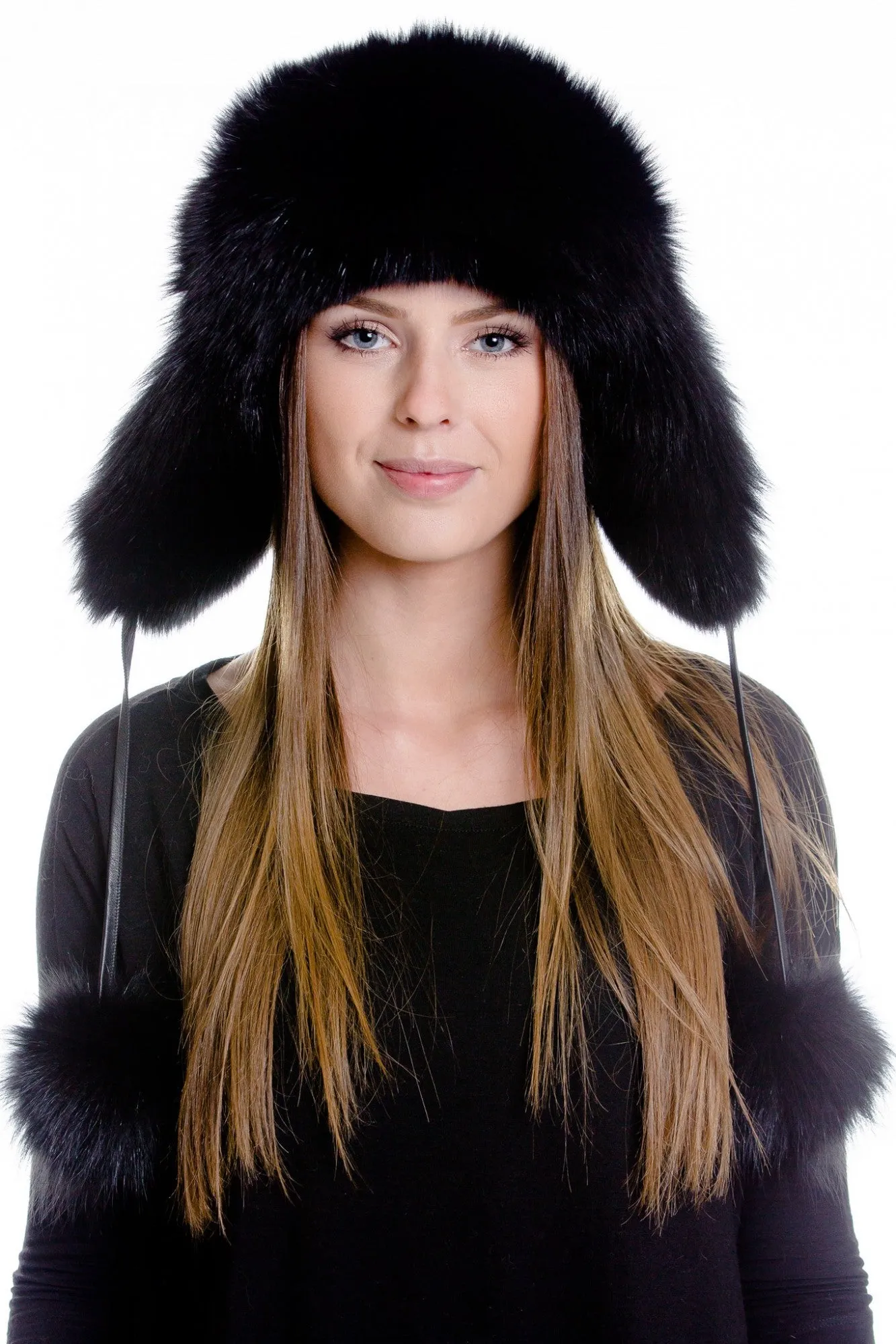The Ladies Fox Fur Pilot Trapper Hat