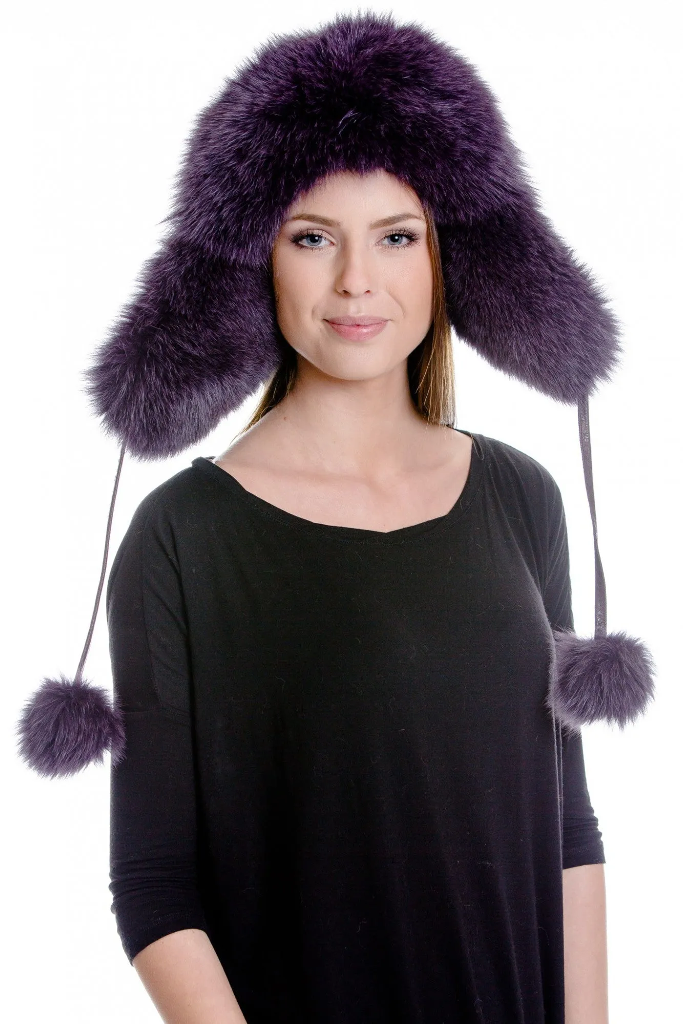 The Ladies Fox Fur Pilot Trapper Hat