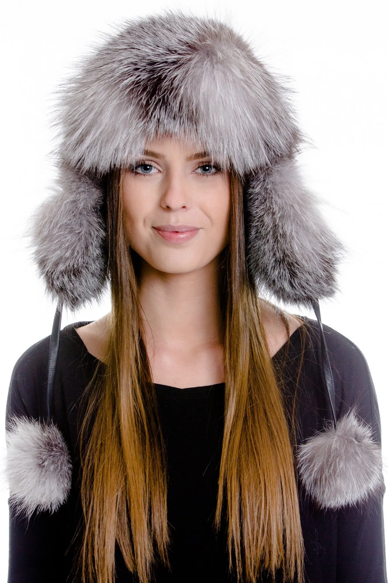 The Ladies Fox Fur Pilot Trapper Hat