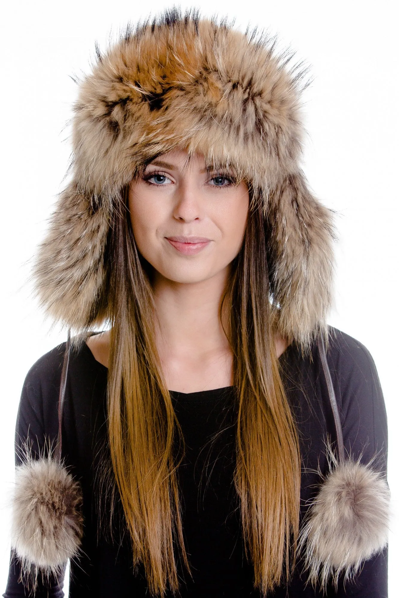 The Ladies Fox Fur Pilot Trapper Hat
