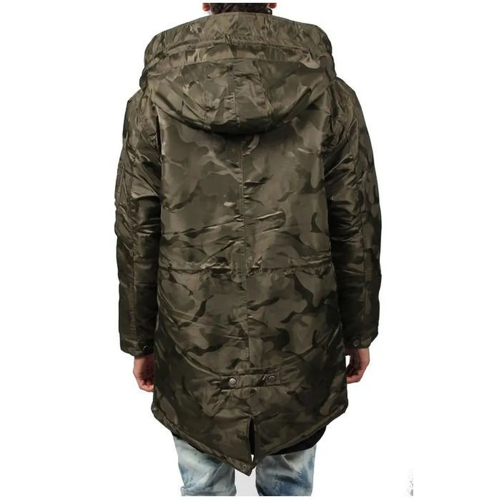 The Tonal Fatigue Fishtail Parka in Olive