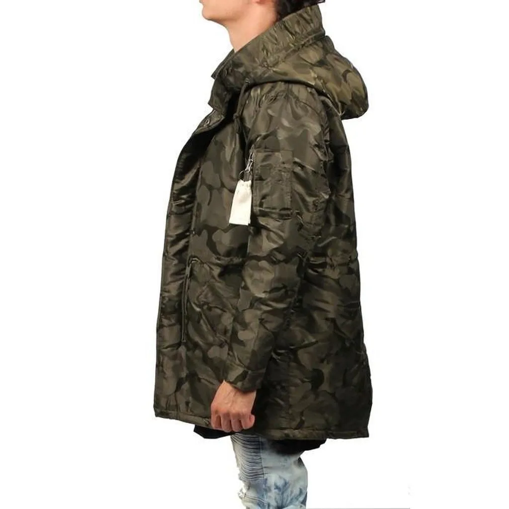 The Tonal Fatigue Fishtail Parka in Olive