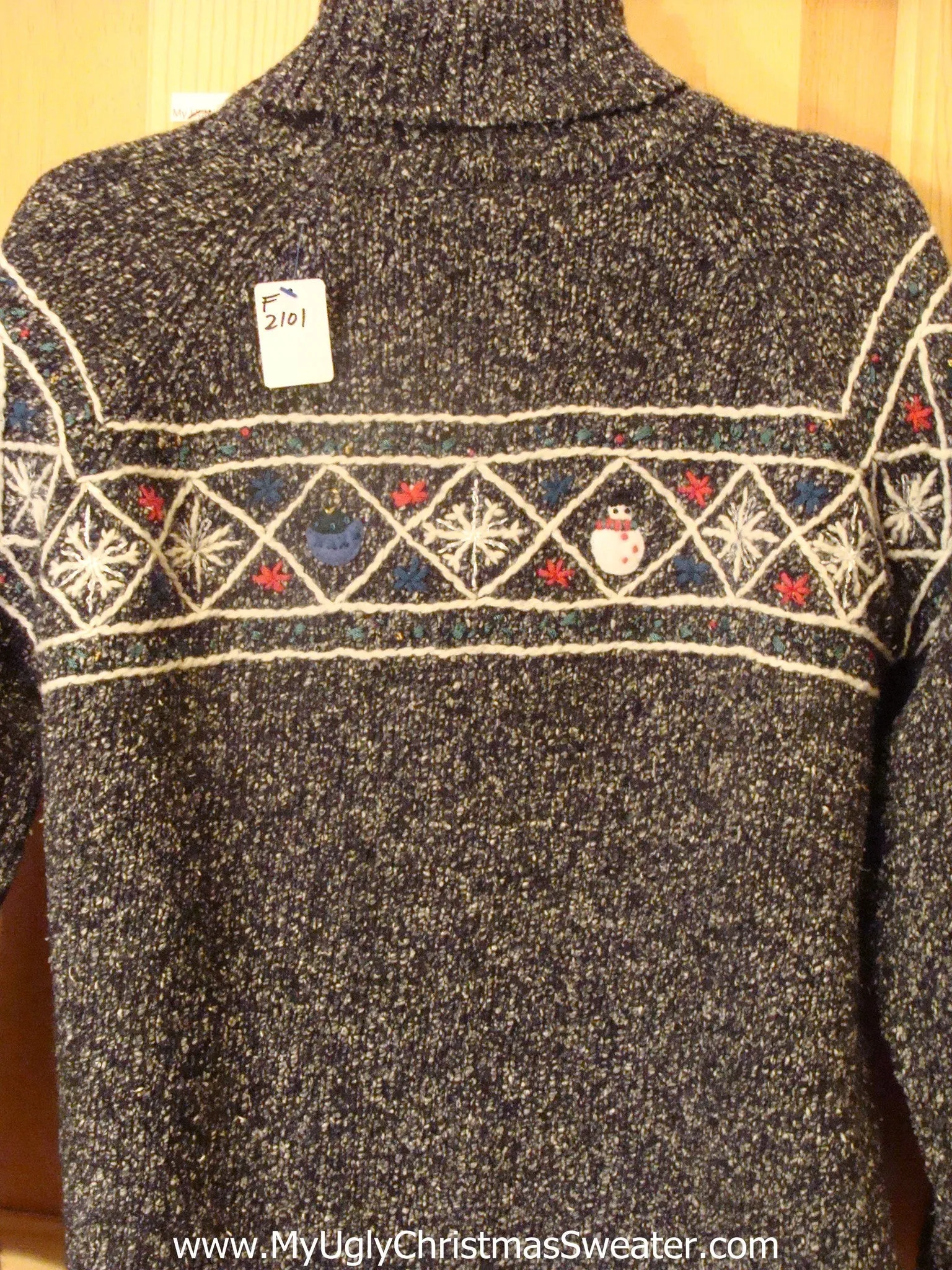 Ugly Christmas Sweater Festive Nordic Turtleneck