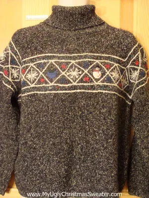 Ugly Christmas Sweater Festive Nordic Turtleneck