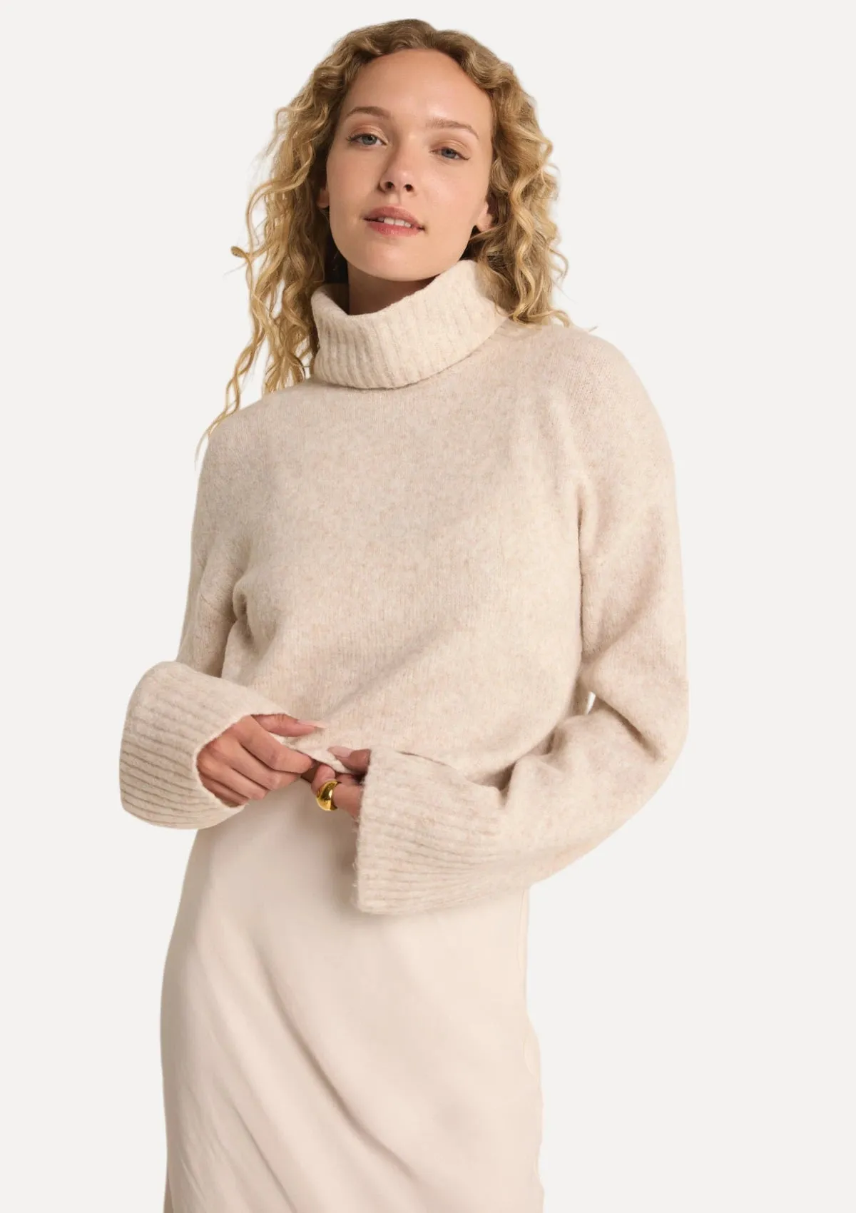 Ursa Sweater Top - Light Oatmeal Heather