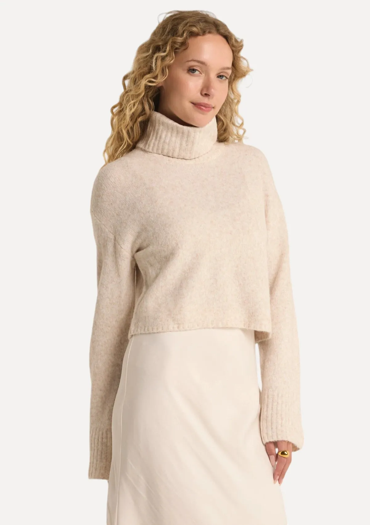 Ursa Sweater Top - Light Oatmeal Heather