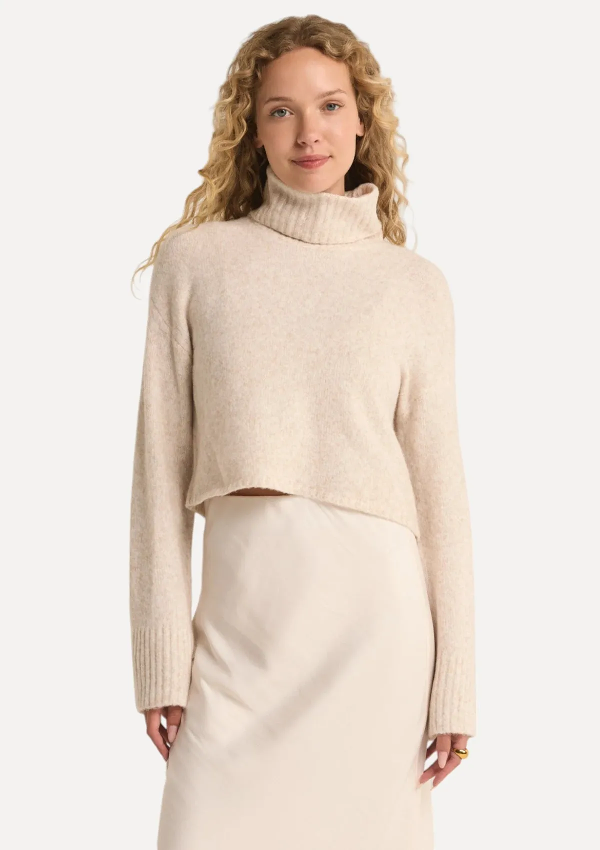 Ursa Sweater Top - Light Oatmeal Heather