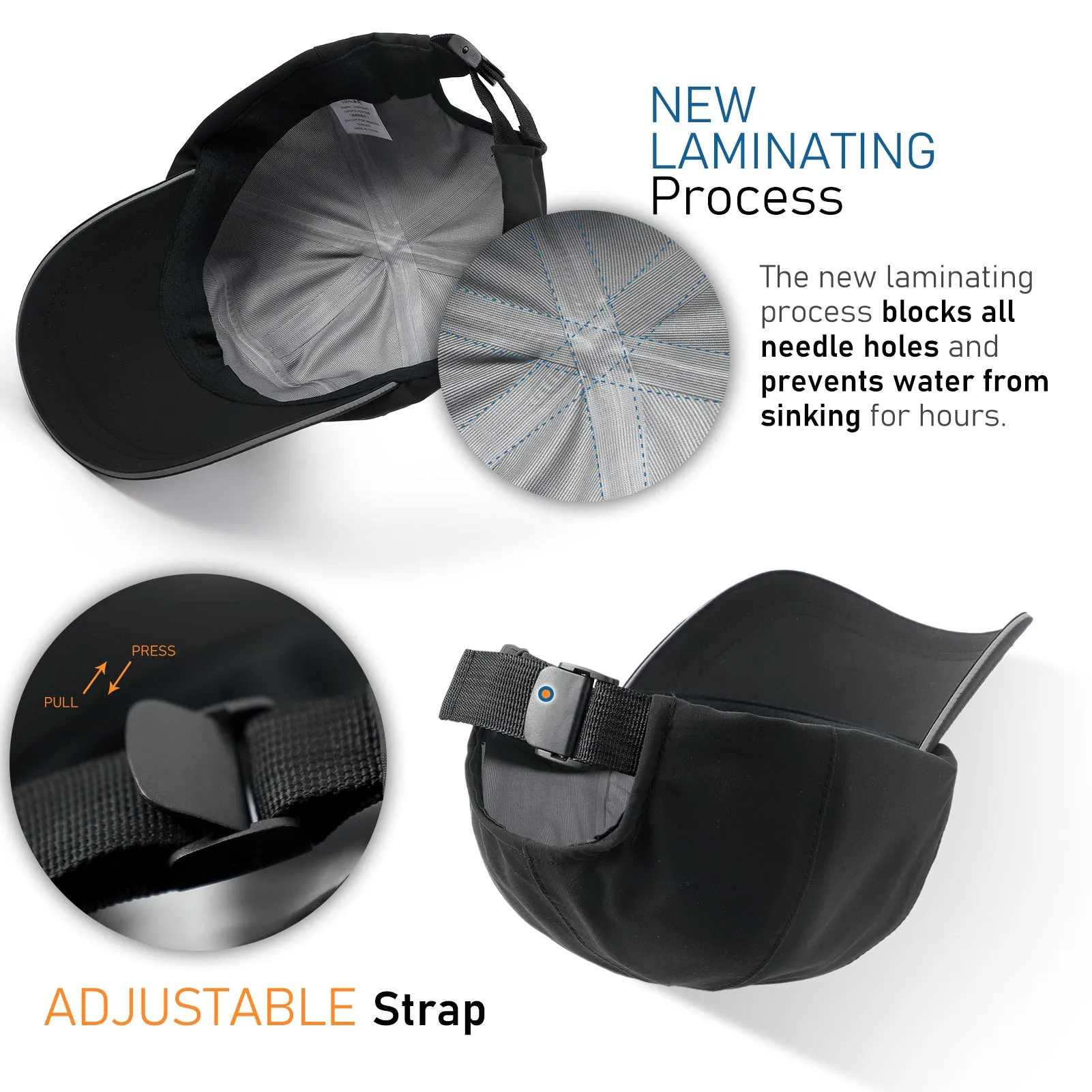 Waterproof Baseball  Outdoor Cap with Reflective Belt