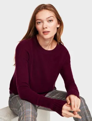 White   Warren - Circular Hem Crewneck Port Heather