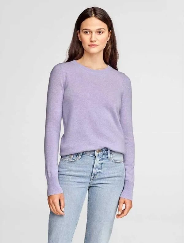 White   Warren- Essential Crewnec Bright Lilac Heather