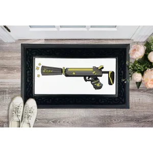 Yellow Weapon Sublimation Heavy Duty Door Mat