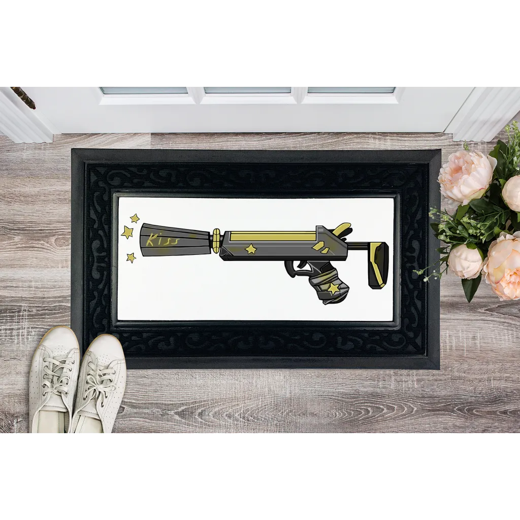 Yellow Weapon Sublimation Heavy Duty Door Mat